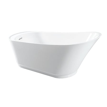 Aqua Eden Freestanding Bathtubs, 59.45 L, 28.38 W, White, Acrylic VTRS592826
